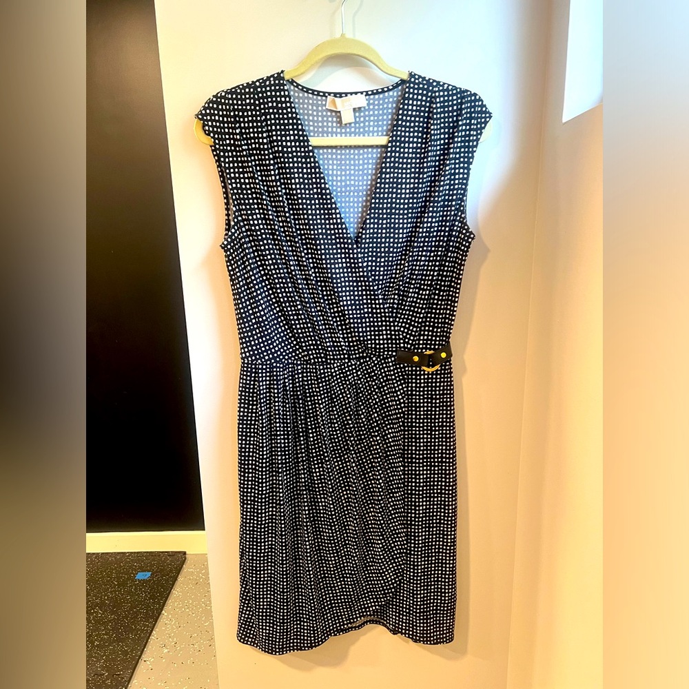 Michael Kors wrap style dress with gold buckle detail